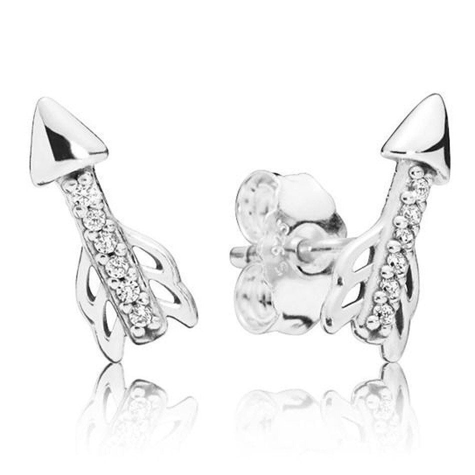 Original tiara wishbone desejo parafuso prisioneiro brinco com cristal 925 brincos de prata esterlina para presente de casamento feminino europa jóias: 5