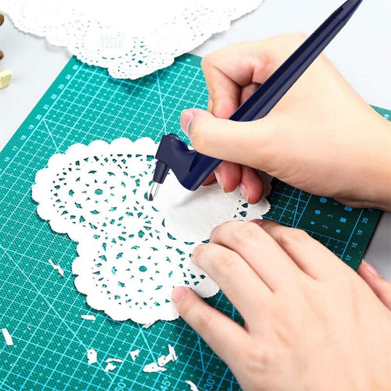Craft Diy Art Snijgereedschap Met 360 ° Roestvrij Staal Roterende Blade Veiligheid Cirkel Snijder Papier Snijden Tool Rotary Handgemaakte