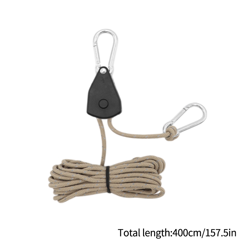 4 st justerbara 4m nylon tältrep justerbart snöre upphängande för tältfläkt utomhusmarkis vindrep fastspänning campingtillbehör