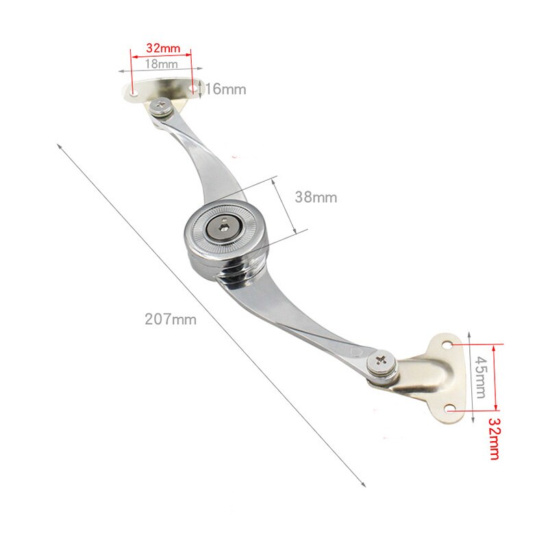 Zinc Alloy Cabinet Cupboard Door Adjustable Polishing Hinge Furniture Lift Up Strut Lid Flap Stay Support Hinge