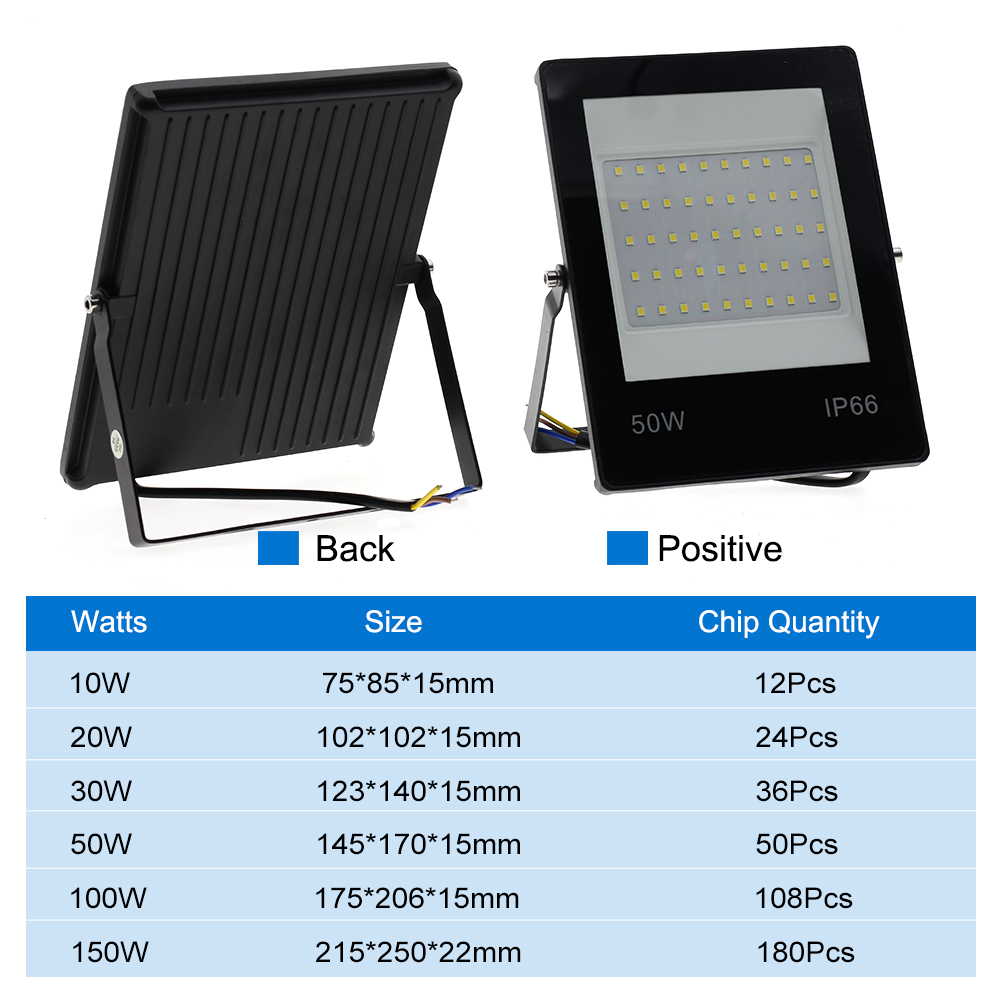 Led-Spot 50W 100W 150W 220V Spot Light Outdoor Licht Waterdicht IP66 Led Schijnwerper Wandlamp deuropening Garage Straatverlichting