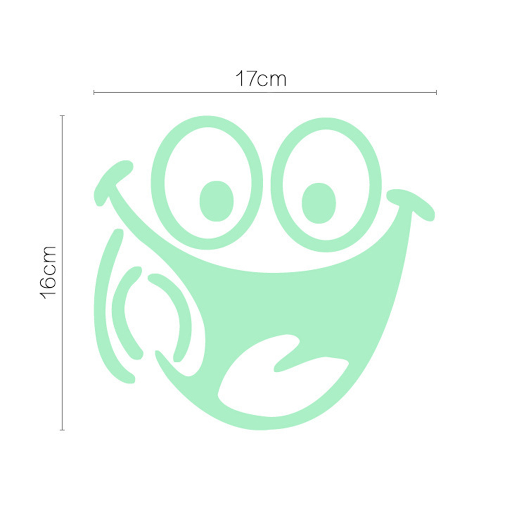 Luminous Toilet Wall Sticker Funny Face Letter Glow Stickers for Toilet Bathroom Wall Home Decorations: A