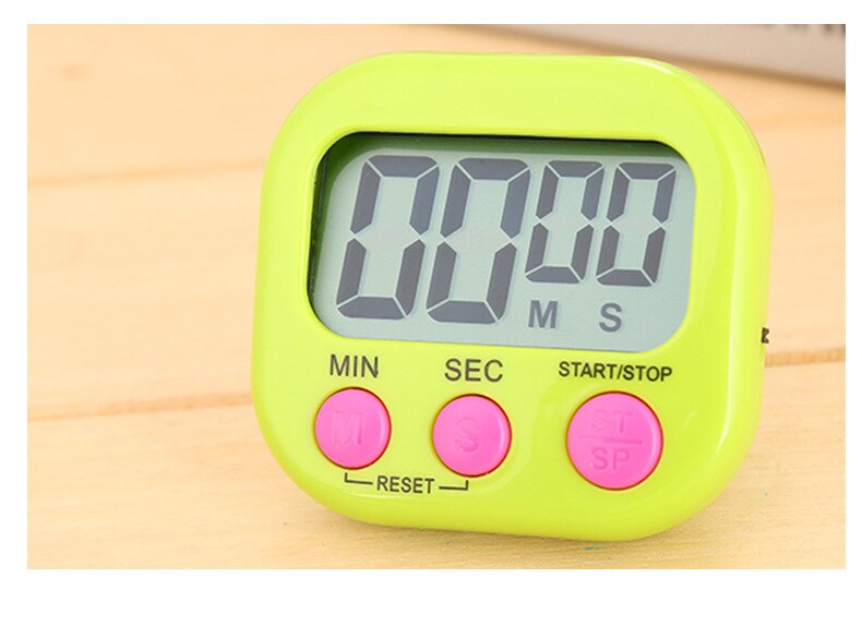 Timer clock egg timer stopwatch alarm time timer digital timer countdown timer smart widgets digital kitchen timer cooking timer: Light Green