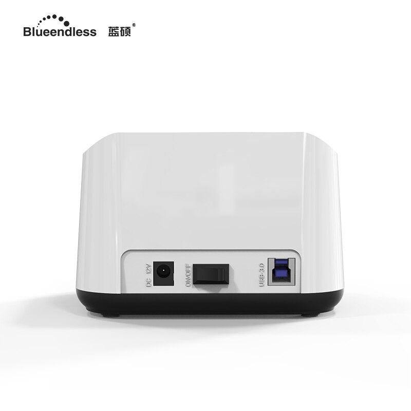 Blueendless USB 3.0 Hdd Enclosure Support 4tb Capacity 3.5 2.5 Inch Hdd Clone Station 2 Bay with Plastic Hdd SSD Stock Station
