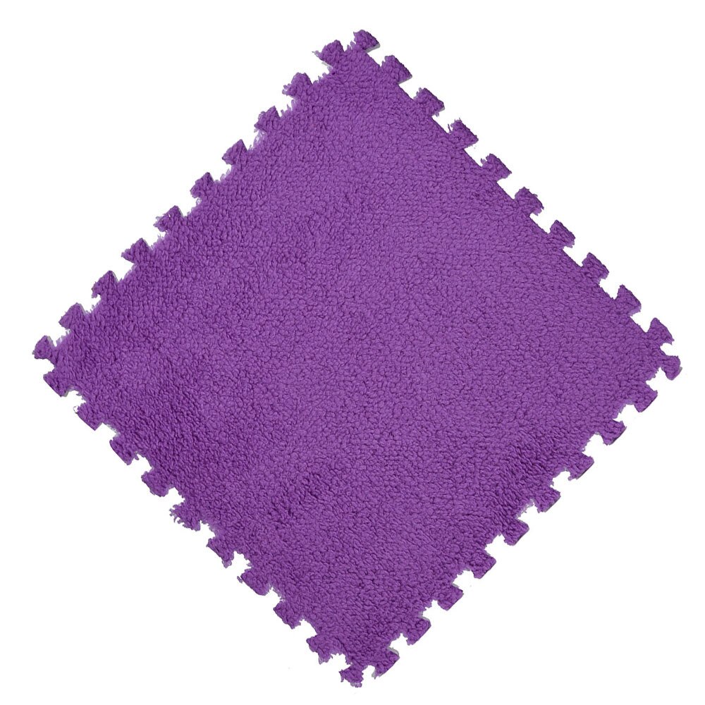 Tapis de Puzzle en mousse Eva pour enfants, 25x25cm, 7 couleurs, sol pour bébé, beauté et santé: Purple 