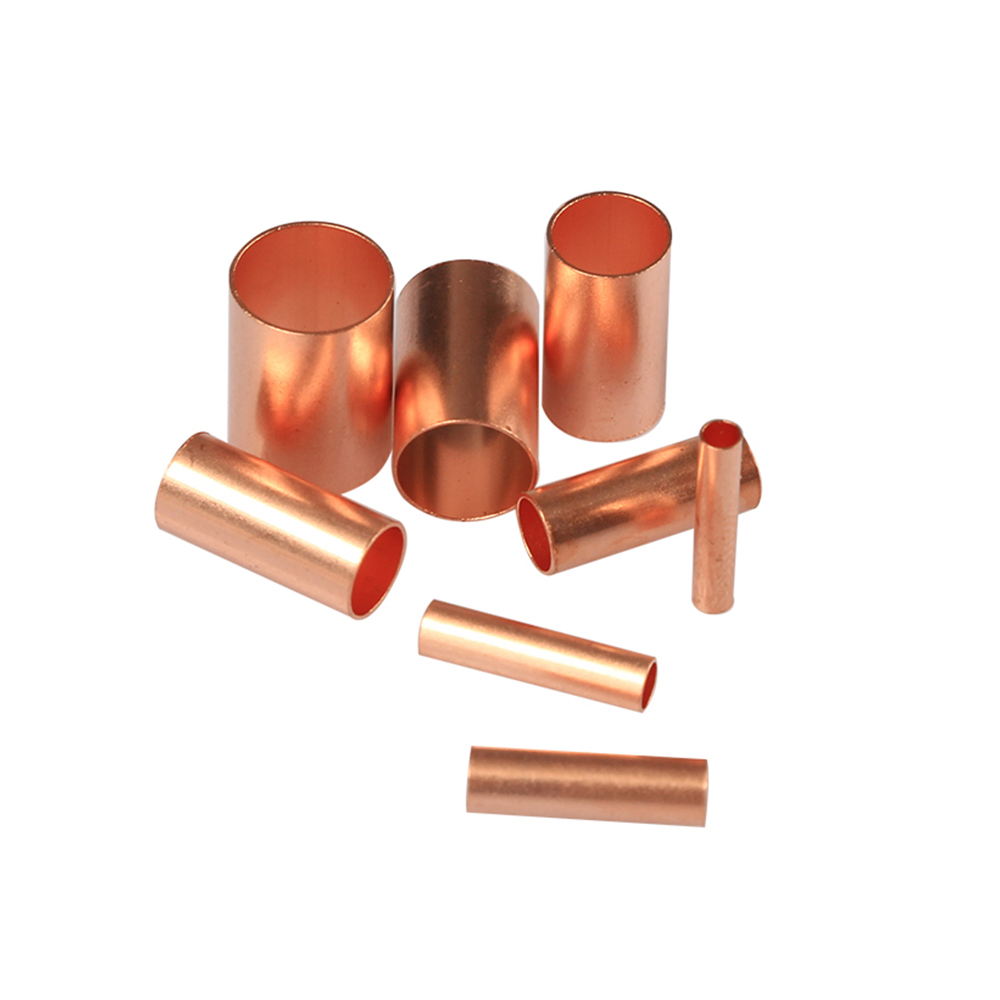 250 pièces GT cuivre tuyau de raccordement fil Joint petit Tube de cuivre Terminal câble cosse Bootlace virole Kit avec pince à sertir