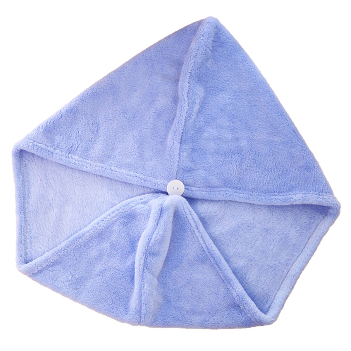 Korallfleece hår torr handduk superabsorberande turban handduk turban för kvinnor hår bad inlindad mössa: Blå