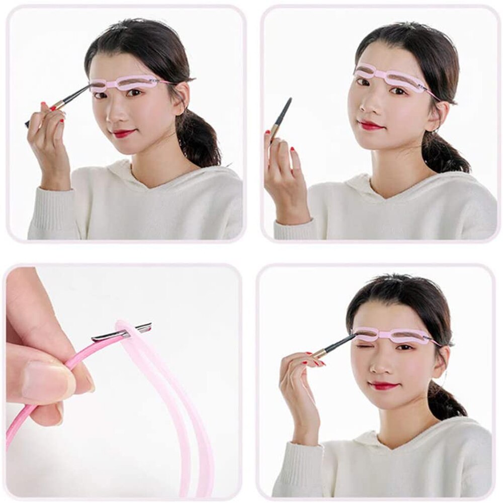 Thrush Card Threading Word Eyebrow Stencil Threading Artifact Thrush Aid Card Eyebrows Shaper Mold Kit Makeup Beauty Tools