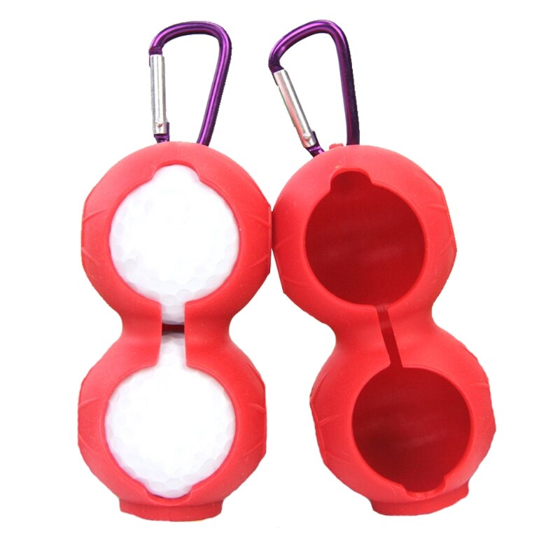 Silicone Golf Ball Cover Wear Resistant Protective with Keychain Golf Accessories Supplies Lightweight Golf Ball Sleeve