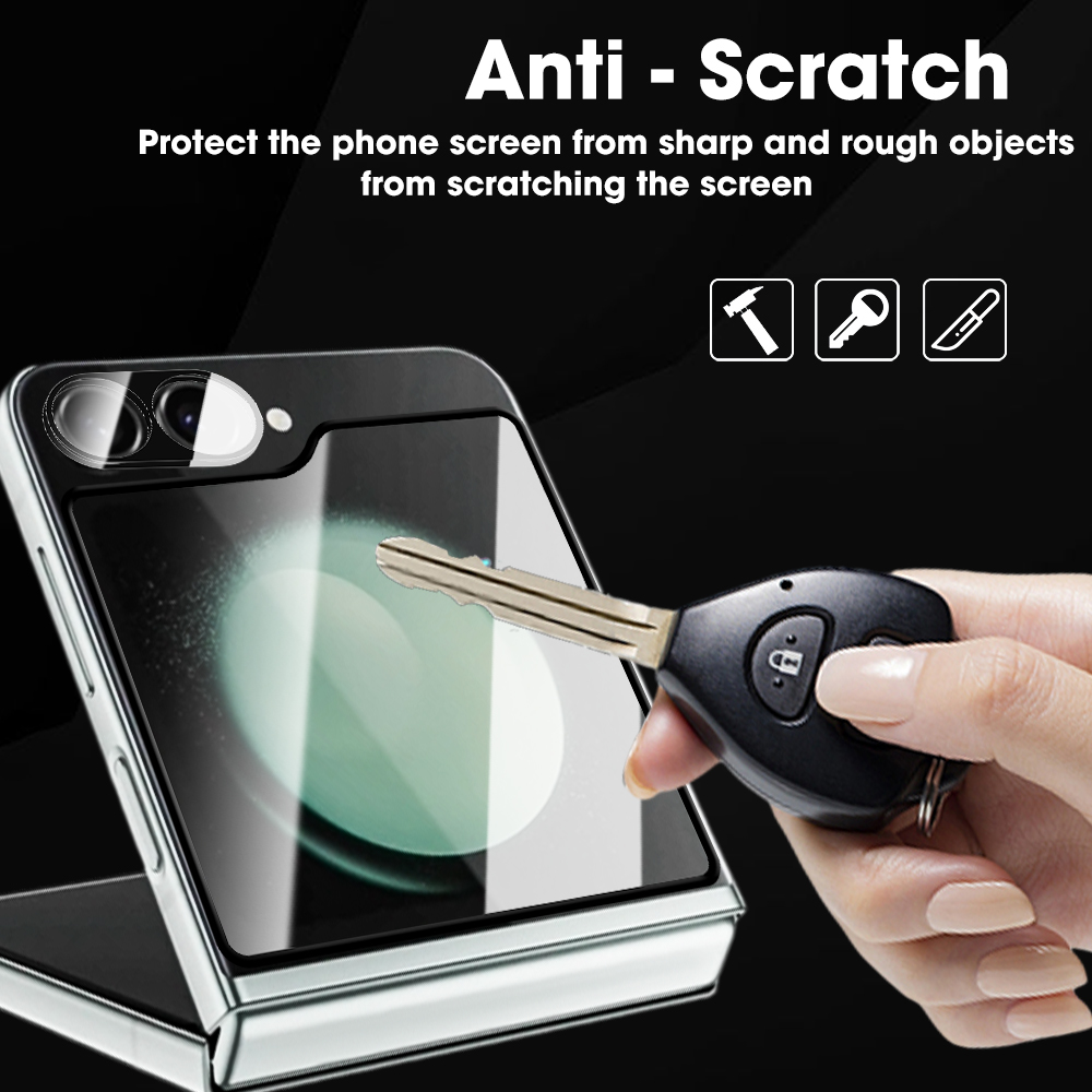 6IN1 Temperd Glass for Samsung Galaxy Z Flip 5/6 5G Outer Screen Protector Camera Lens Protective Film for Samsung Z Flip6 Flip5