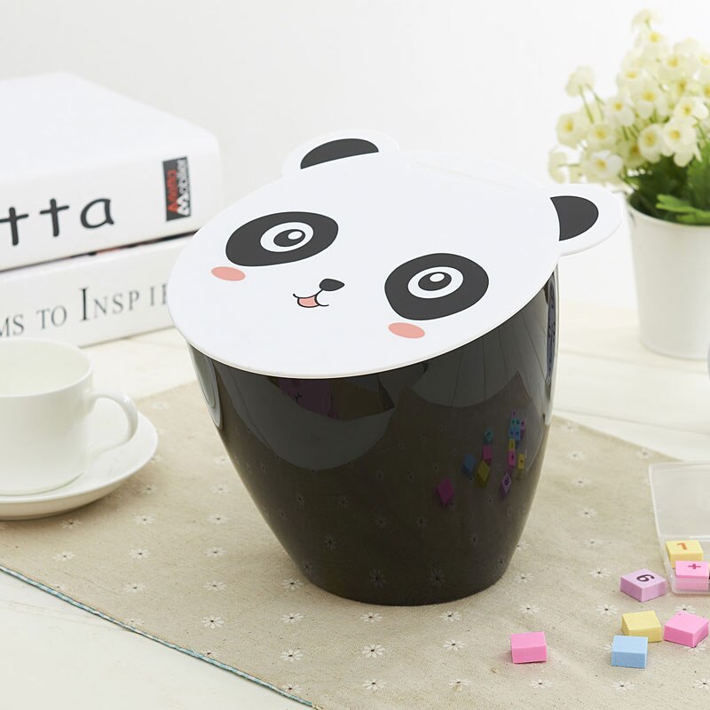 Joli panier à ordures de bureau Panda et cochon, petite poubelle de stockage d&#39;articles divers animaux, Mini poubelle