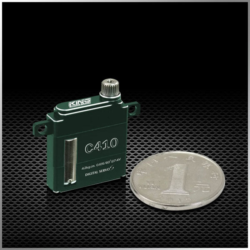 KINGMAX C410 9g 4.2kg.cm mini digitale servi ingranaggi in metallo di serie pieno metallo servo ingranaggi in acciaio per RC aliante aereo