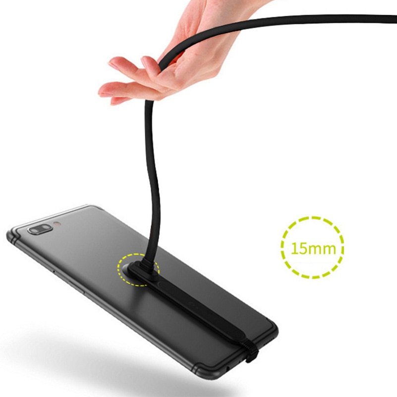 Câble de chargement Micro USB noir de 1M | Pour Iphone Android Gaming cordon de charge de Type C câbles de chargeur rapide de jeu avec support de téléphone
