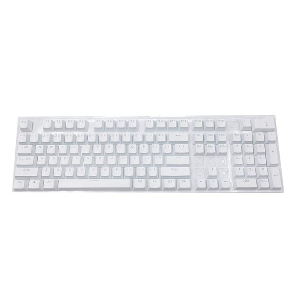 ABS material translúcido keycaps forma cuadrada universal keycaps para teclados mecánicos antidisturbios y antisuciedad: White