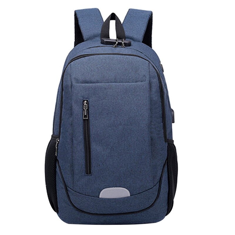 Puimentiui mochila para hombre, mochila para ordenador portátil, mochila de viaje, mochila de gran capacidad para negocios, bolsas de colegio con carga USB: Blue C