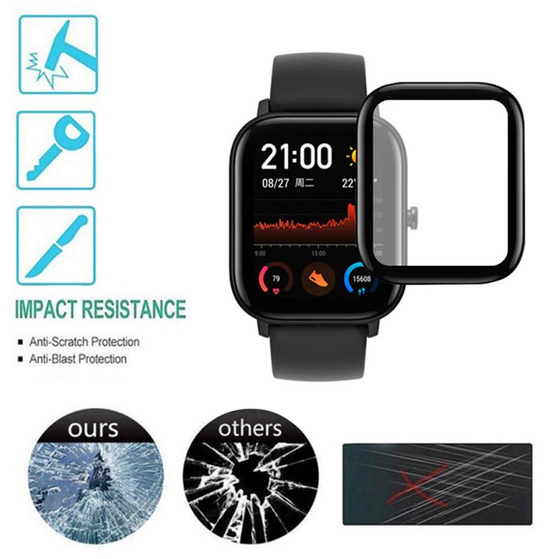 For Amazfit GTS Film accesories For Xiaomi Amazfit GTS Screen Protector Fiberglass ultra-thin Protective Film full Cover HD TPU