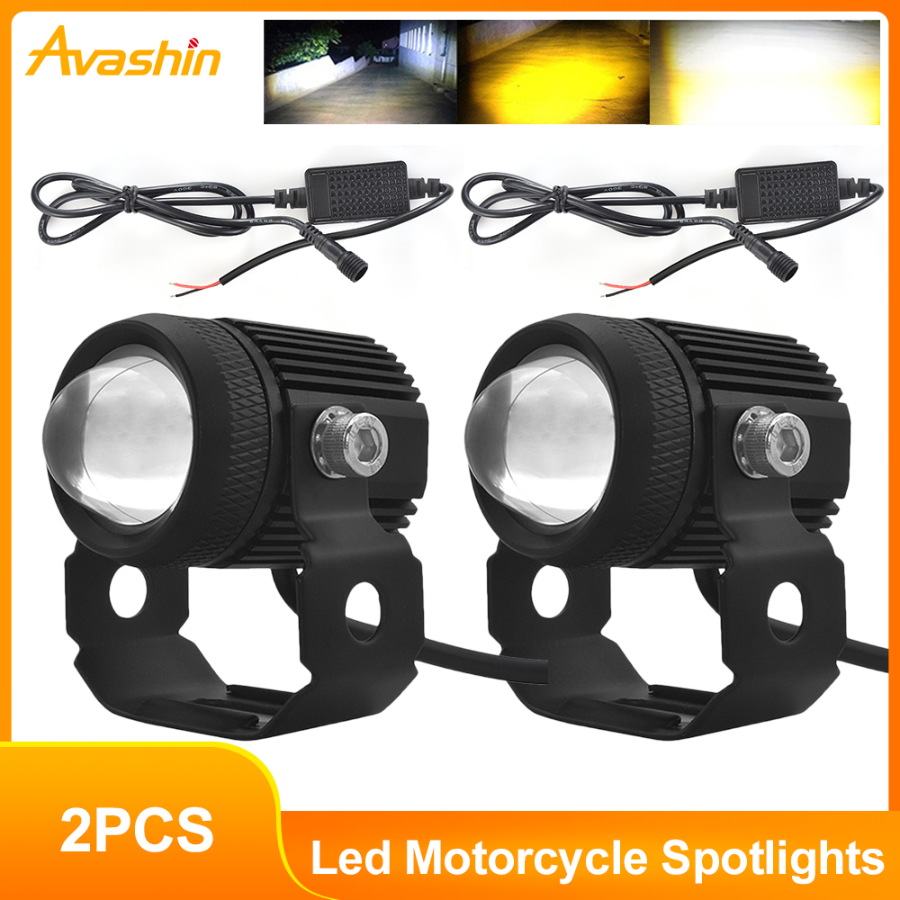 Motorsykkel led-lys 12v-24v 30w universallykt led-motorsykkel ekstra spotlight-lampe tåkelys tilbehør