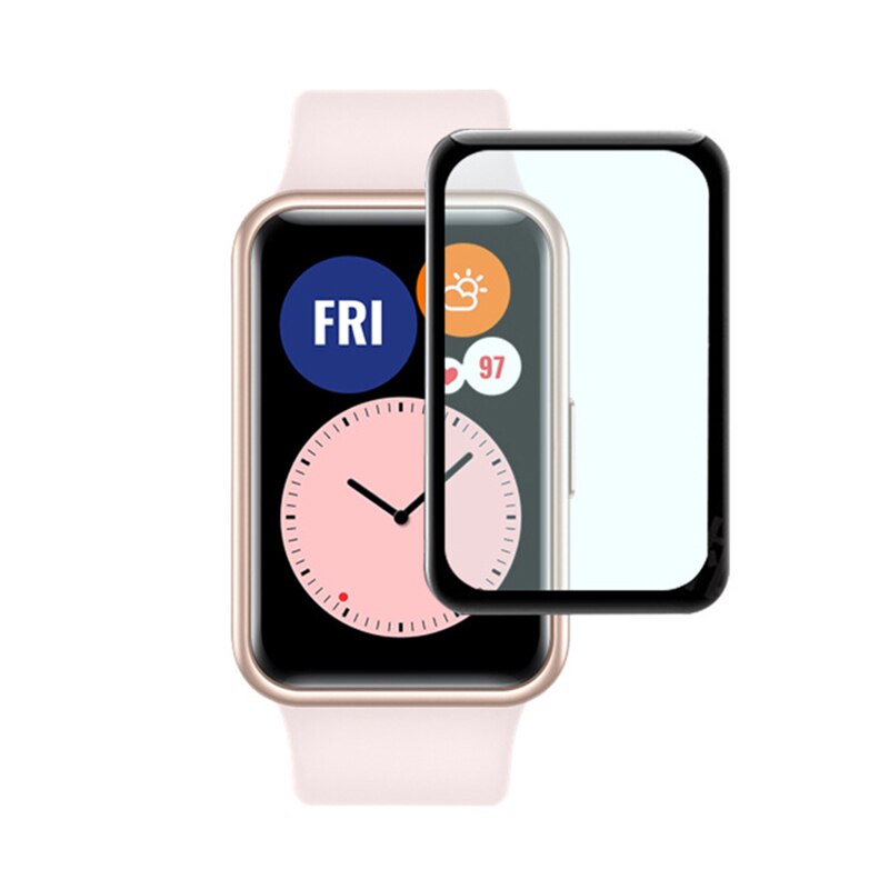 3d gebogen, volledig omrande beschermfolie voor de huawei watch fit/honor watch es smartwatch