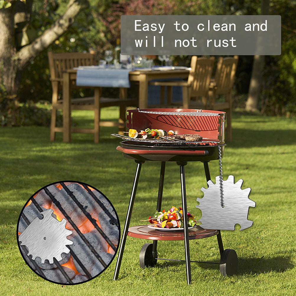 Portable Barbecue Grill Scraper Stainless Steel Grate Grill Scraper Barbecue Cleaning Brush Scrubber Tool BBQ Accessoires