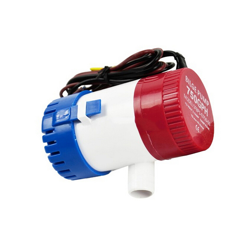 12V 750GPH Electric Bilge Pump DC Submersible Solar Water Pump for Fountain Garden Irrigation Swimming Pool Cleaning Farming