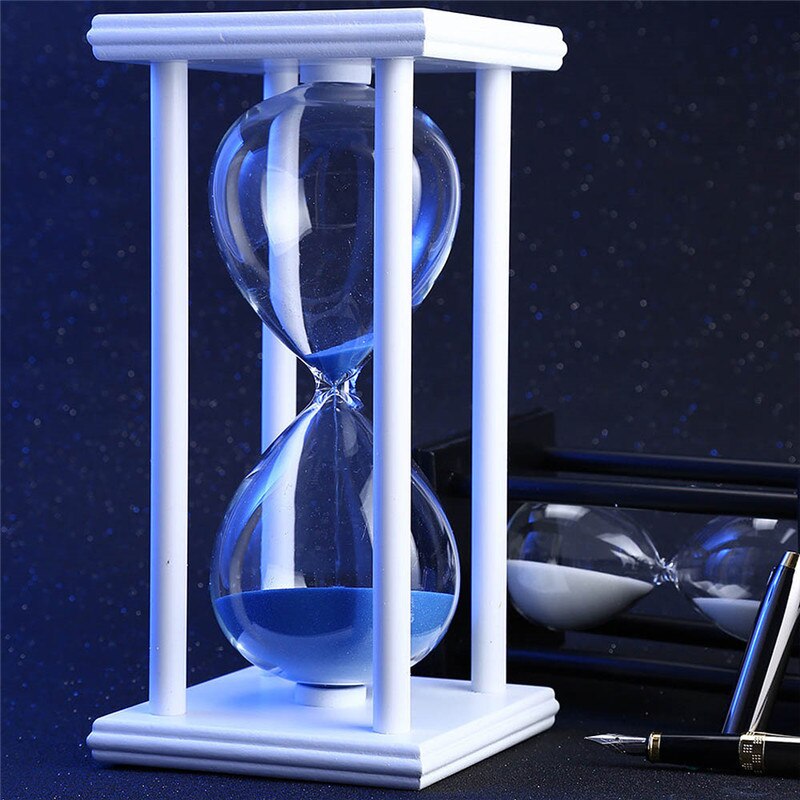30 Minutes Time Counter Hourglass Sand Timer Retro Wooden Sandglass Clock