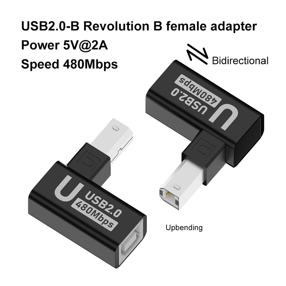 USB 2,0 Typ B Druck adapter Buchse Stecker zu Buchse Konverter 90 Grad USB B Drucker adapter Erweiterungs adapter für Druckers canner: Rot