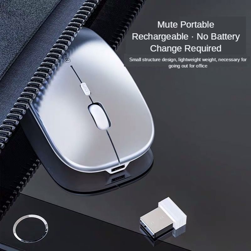 [Mobile Phone Can Use] Charging Wireless Mouse Mute Desktop Laptop Computer General Office Bluetooth Wireless Mouse