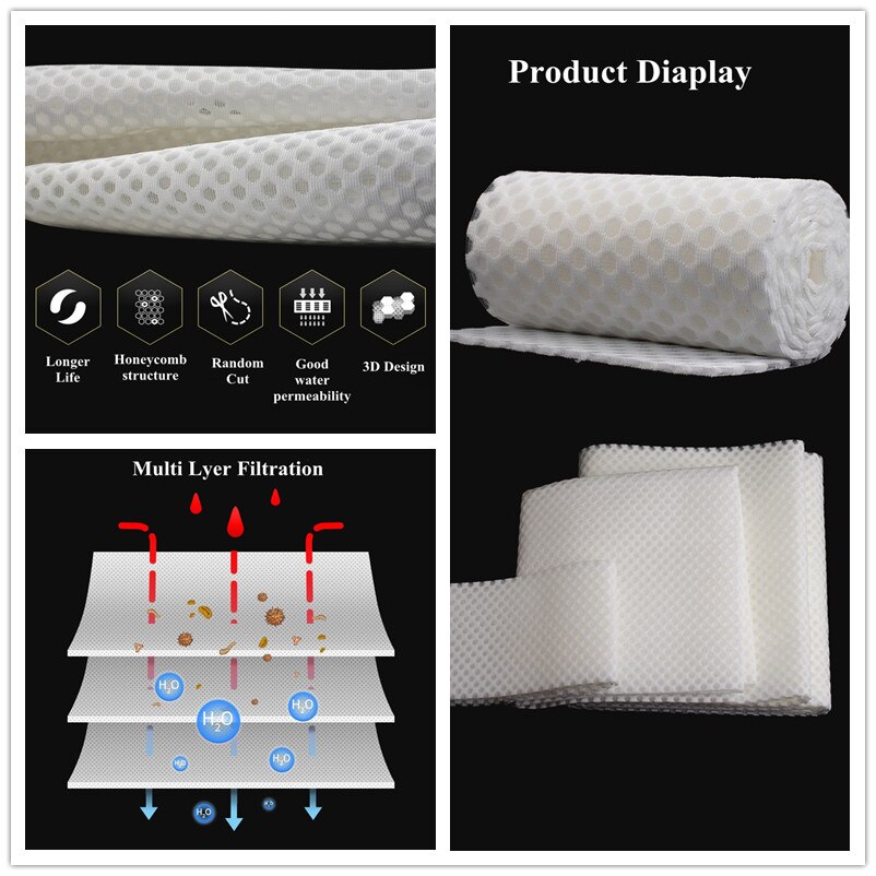 1Pcs Aquarium Accessories Multi Layer Filter Spong Thickened Biochemical Cotton Strong Filtration Spong For Aquarium Fish Tank