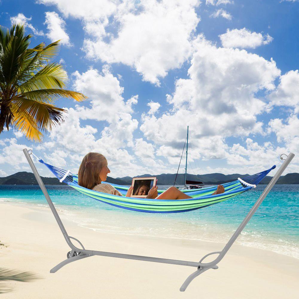 Camping Pure Double Hammocks Outdoor Backyard Canvas Sleeping Swing Beds for Home Garden Laying Accessories