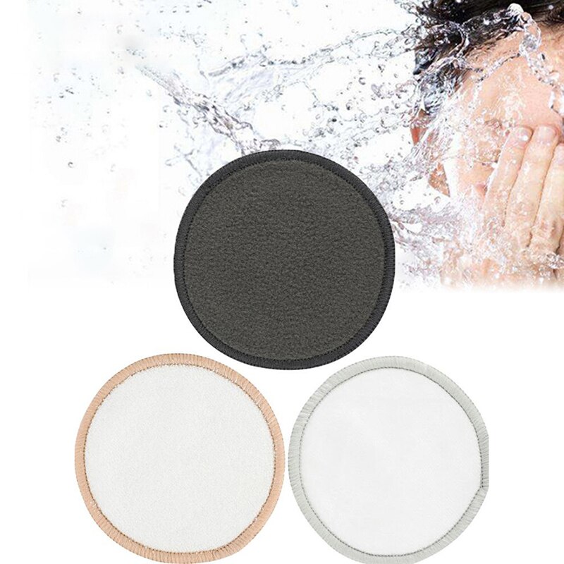 1Pcs Double Sided Makeup Sponge Soft Fiber Lazy Makeup Remover Puff Easy to Use Facial Wash Puff Beauty Make Up Remover Tools