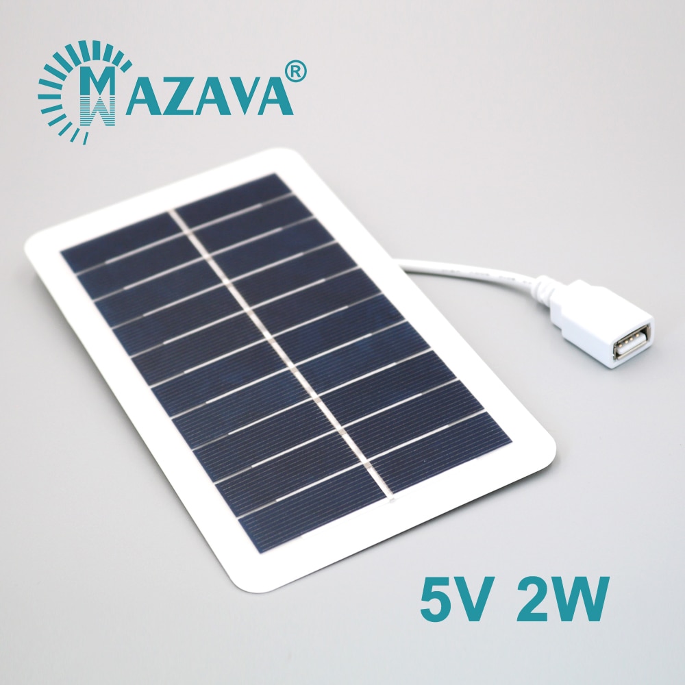 Usb Zonnepaneel Outdoor 2W 5V Portable Solar Charger Pane Klimmen Fast Charger Polysilicium Reizen Diy Solar Charger generator