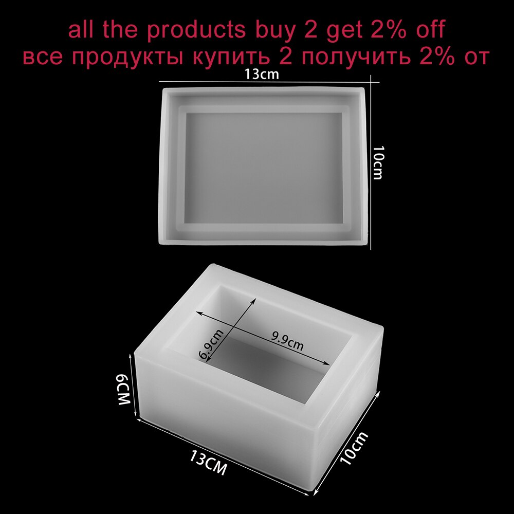 1set Tissue Box Mold For DIY Craft Home Handmade Storage Boxes Making Epoxy Resin Molds Silicone mould