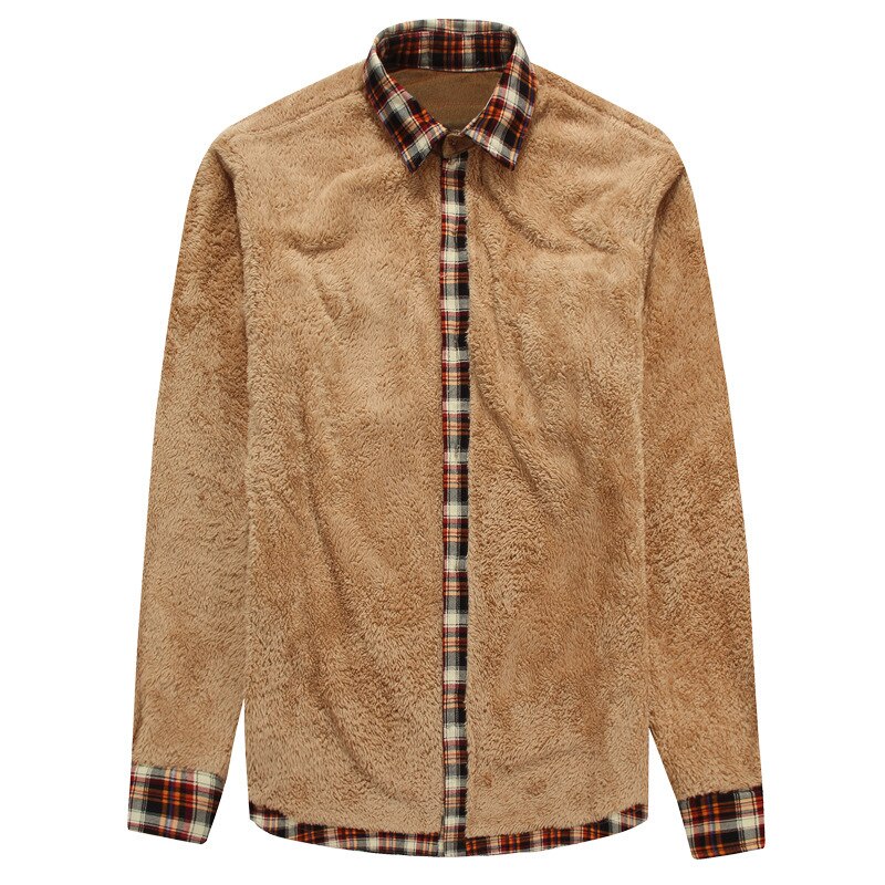 Chemise à carreaux en coton pour homme, manteau à manches longues, en molleton épais et , grande taille, hiver M-4XL