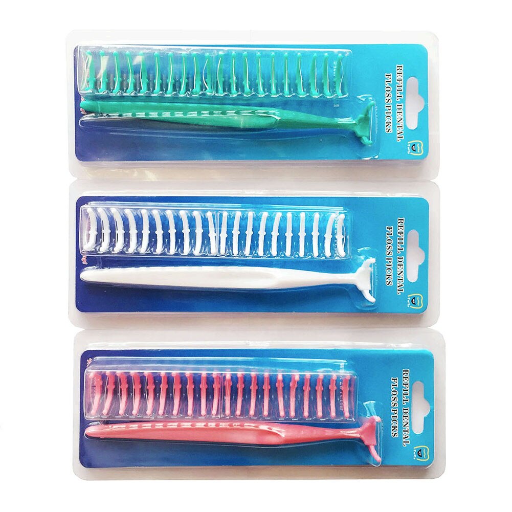 Dental Floss Picks Teeth Toothpicks Flosser Stick Tooth Dental Floss Pick Disposable Interchanging Head Tooth Cleaning Oral Care