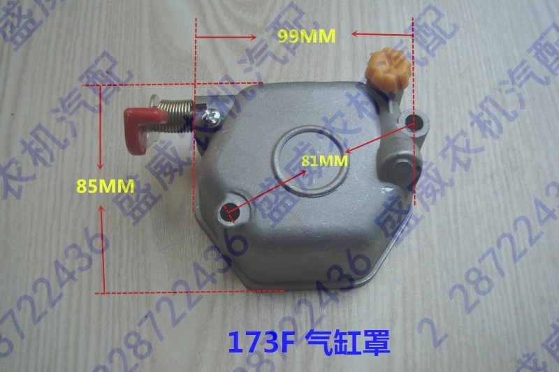 Luchtgekoelde dieselgenerator motor accessoires cilinderkopdeksel 170f 173f 178f 178fa 186f 186fa cilinderdeksel montage