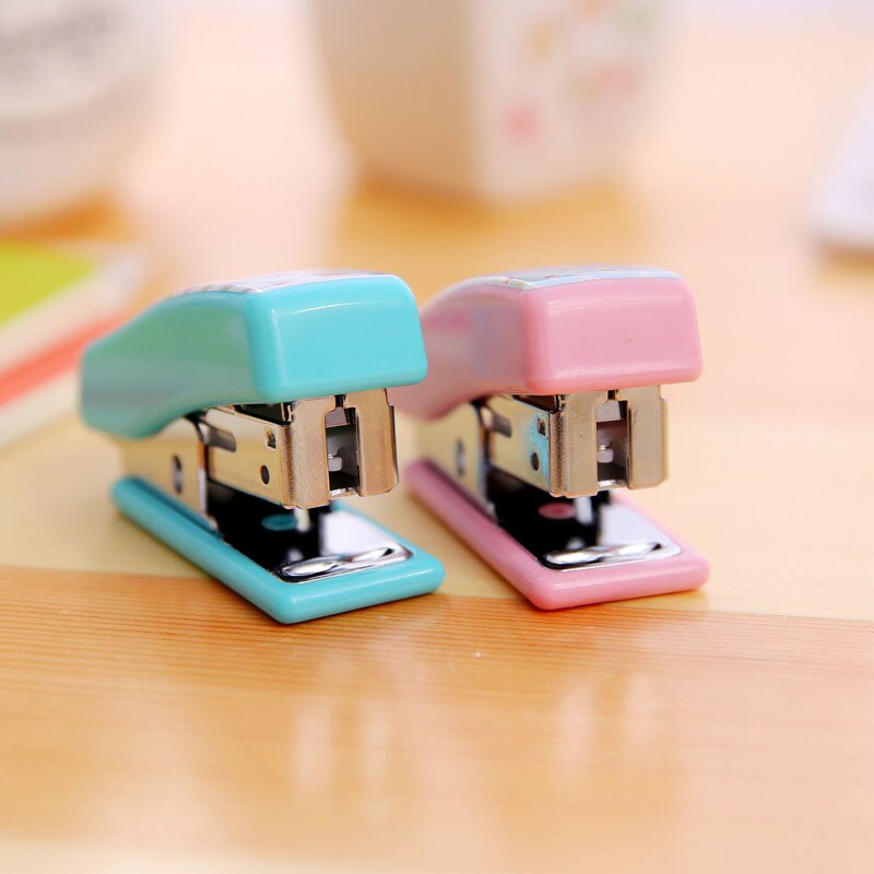 Mini Stapler 24/6 Plastic Stationery Set Kawaii Stapler Paper Office Accessories Mini Binder Stationary price