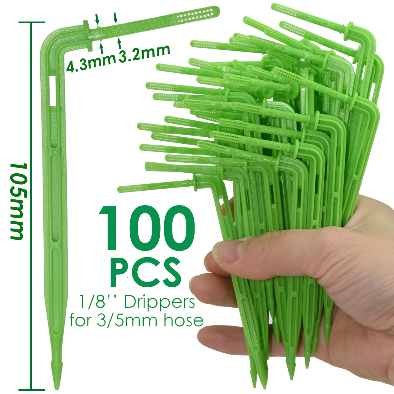 KESLA Automatic Drip Irrigation Kit 4/7 to 3/5mm Hose Garden Watering System Dripper for Bonsai Pot Plant Vegetable Greenhouse: army green