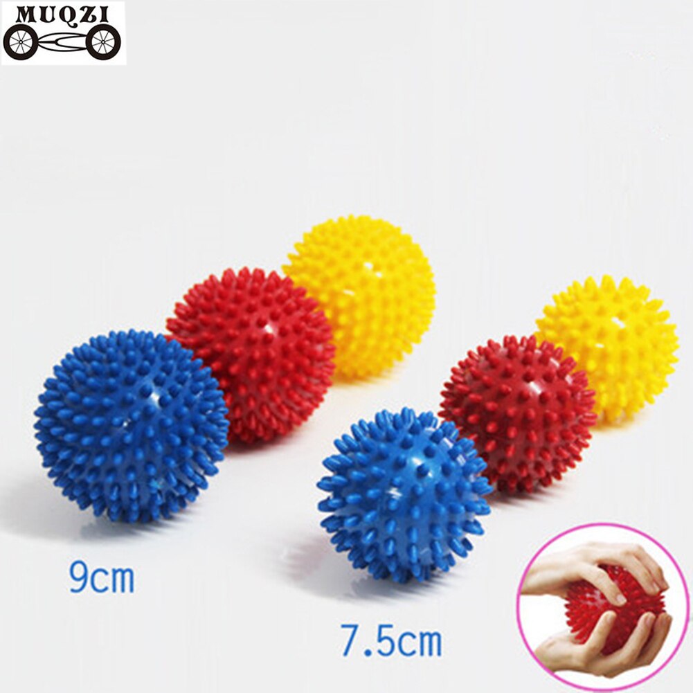 PVC Spiky Massage Ball Trigger Point Sport Fitness Hand Foot Pain Relief Plantar Fasciitis Reliever 7.5 9cm