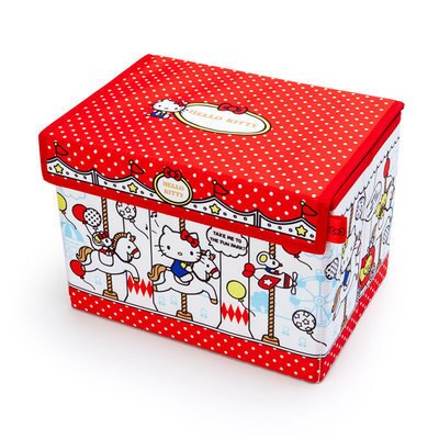 Household Japanese-style Cute Fabric Foldable Storage Box with Lid Can Store Books and Toys, Sundries In Student Dormitory.: 2