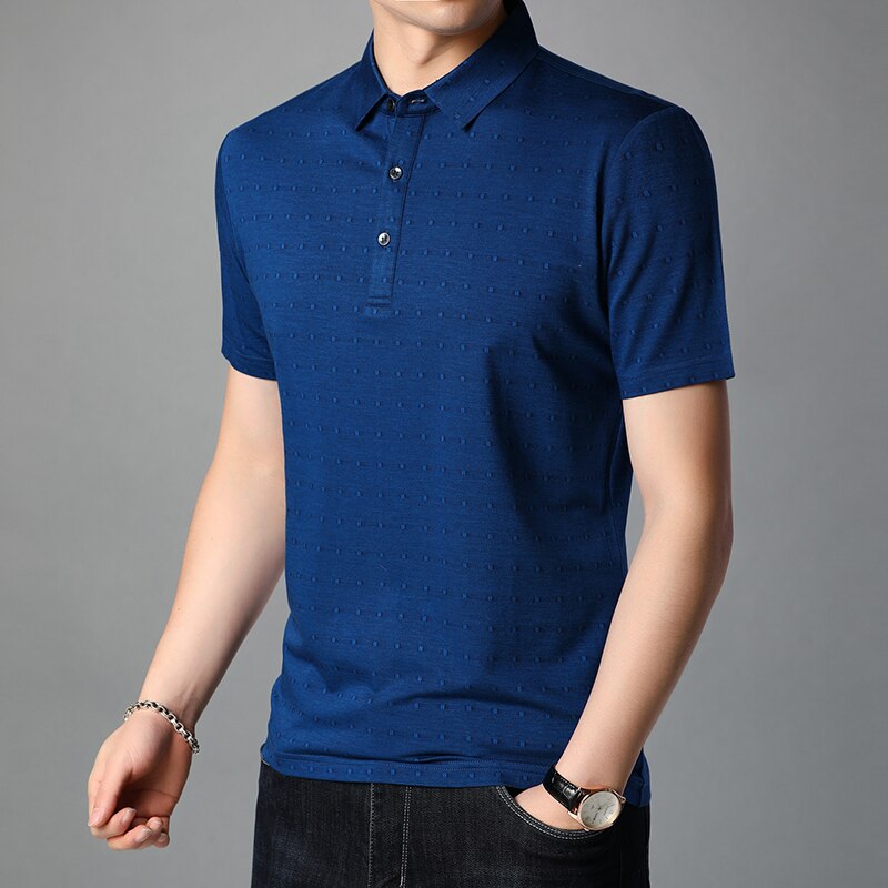 Heren zomer katoenen polo zakelijke kleding heren casual fit kleding korte mouwen