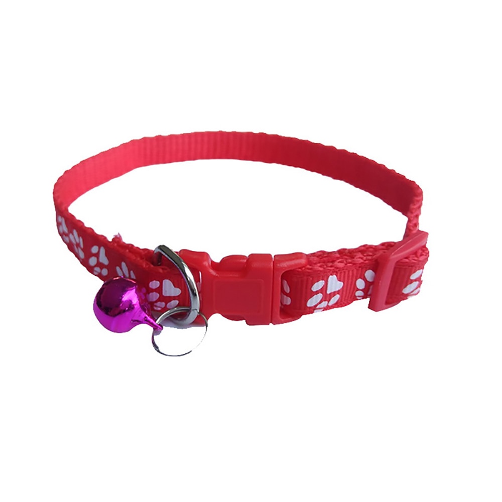 Hond Kraag Verstelbare Pet Hond Kat Kraag Reflecterende Huisdier Bel Kraag Geschikt Voor Katten En Kleine Hond Levert Leash Accessoires: red