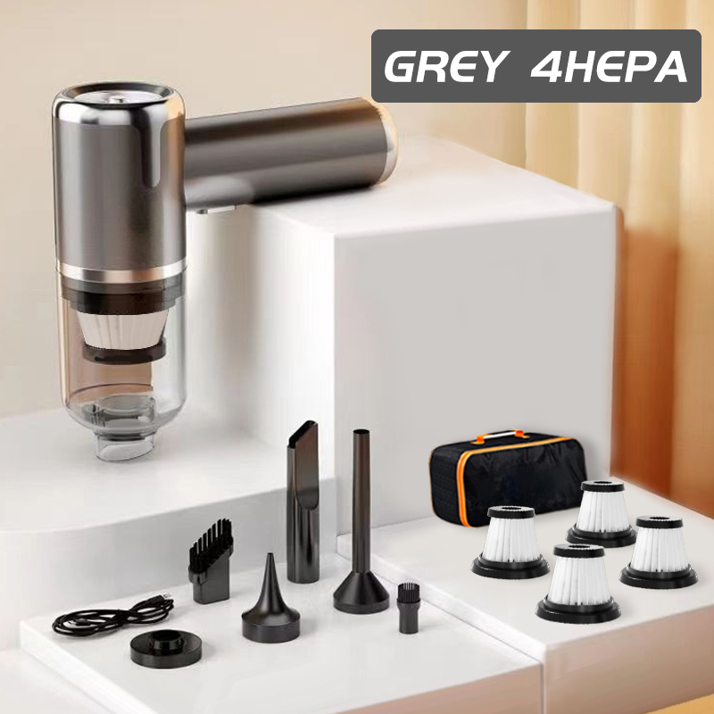 SZUK 148000PA aspiradora de mano Mini aspiradora de coche portátil inalámbrica para electrodomésticos potente soplador de aire: Rojo