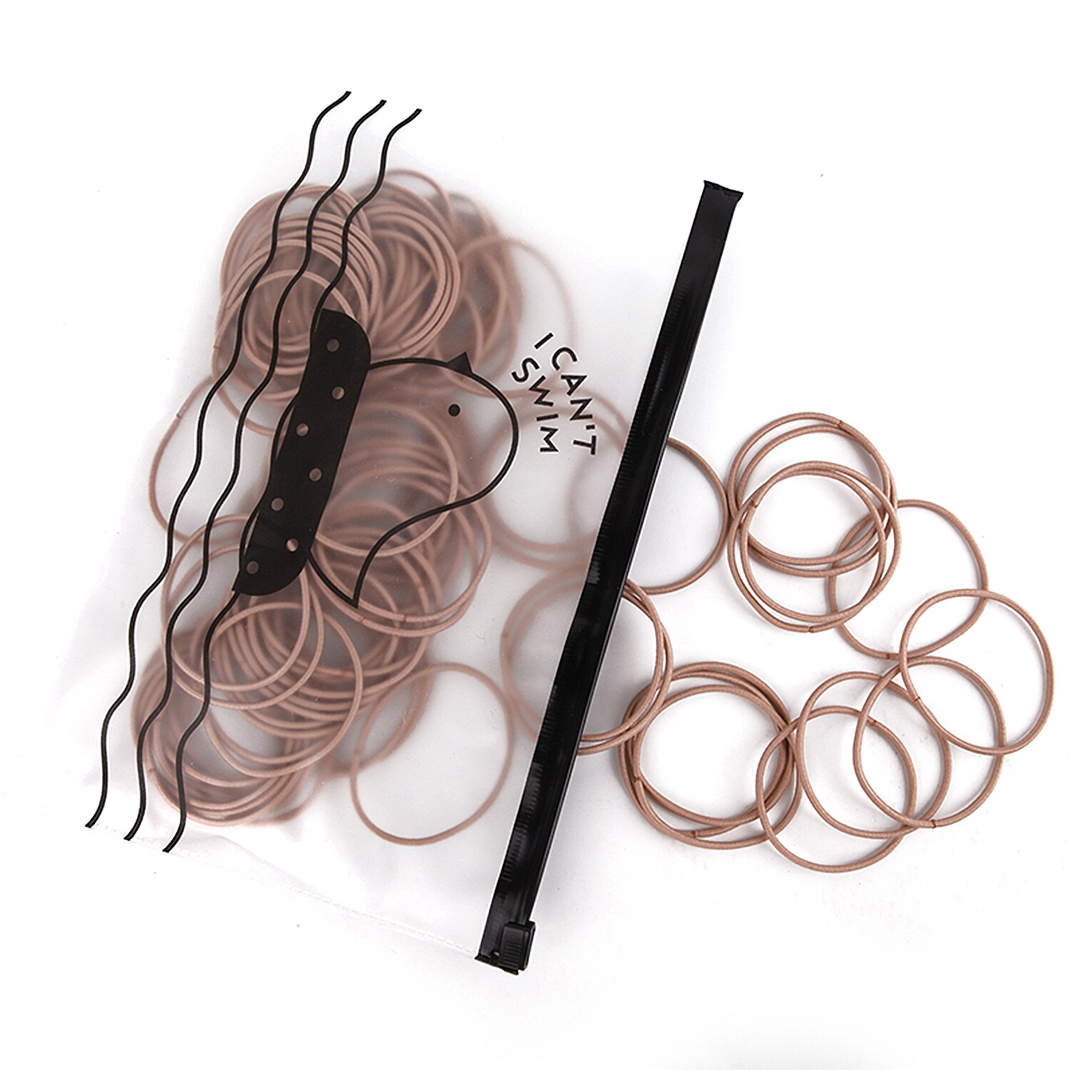 Anneau en caoutchouc élastique fin de 100 cm, 4.5 pièces, accessoire de base pour coiffure, gomme pour cheveux: 5