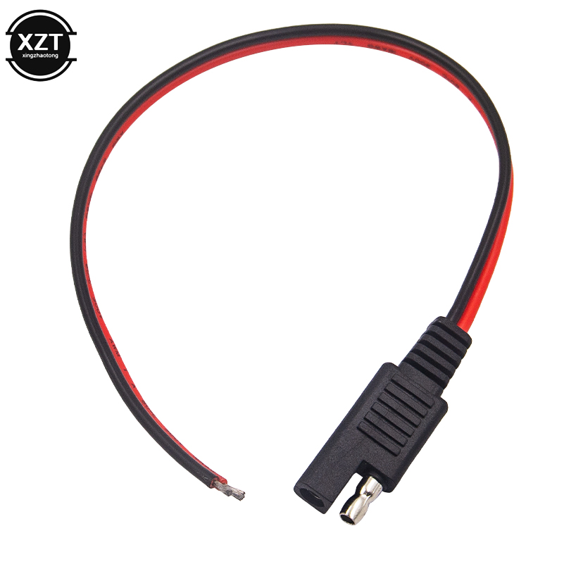 Cable de extensión automotriz SAE 10A, 1 Uds., 30CM, 18AWG, 2 pines, con conector SAE, desconexión rápida,