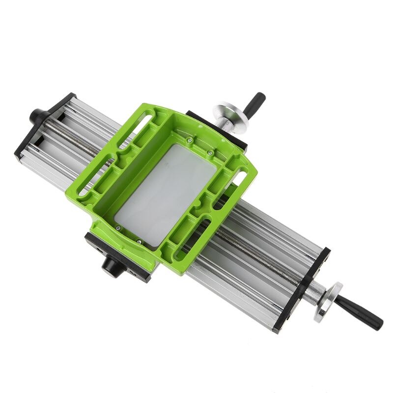 Mini Milling Machine Bench Work Table Vise Fixture Worktable X-Y 2 Axis Adjustment Coordinate Table for Bench Drill Press