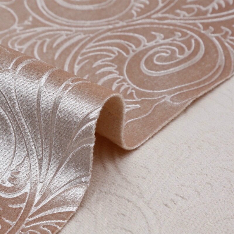 145cm Wide Embossed Golden Upholstery Velvet Fabric For Sofa Burnout Velvet Cloth Curtains Purple Grey Red by the Meter