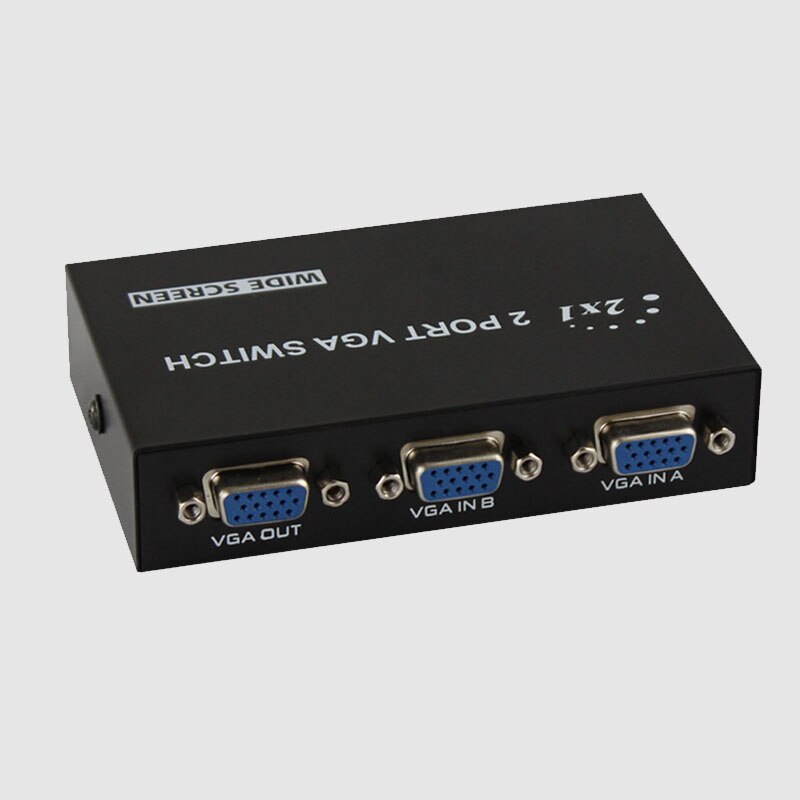 2 Port VGA Switch 2 PCs Share A Monitor Display Screen VGA SVGA Manual Switch 2 VGA Input Display VGA Splitter