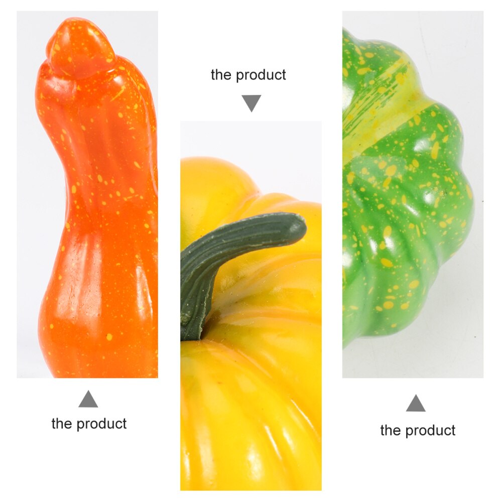 10 stuks mini-pompoen, kunstmatig pompoenornament, decoratieve pompoen in meerdere kleuren