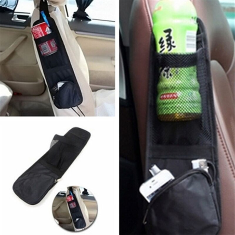Universal Car Seat Side Opslag Mesh Netto Zak Bagage Holder Pocket Trunk Cargo Netten Organizer Auto Interieur Accessoires: 09Black