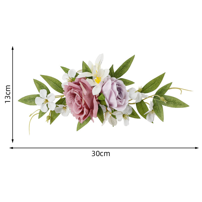 Yannew Pre-made Pink White Cake Topper Flowers Rustic Wedding Cake Decoration for Baby Shower Birthday Party Wedding Supplies: Blue